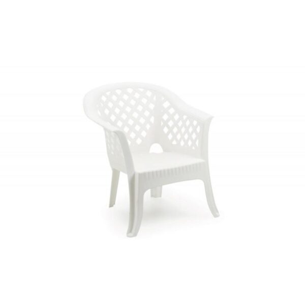 Mala bela plastična stolica