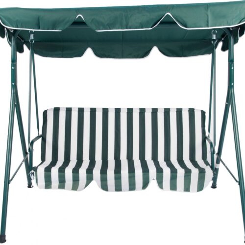 Baštenska ljuljaska trosed mykonos zeleno bela