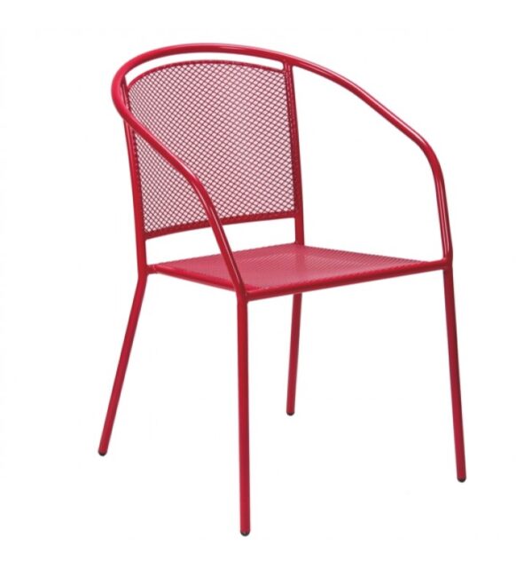 Crvena metalna stolica Arko