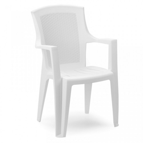 Bastenska stolica plasticna eden bela