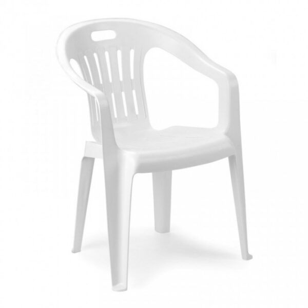 Baštenska stolica plastična piona bela