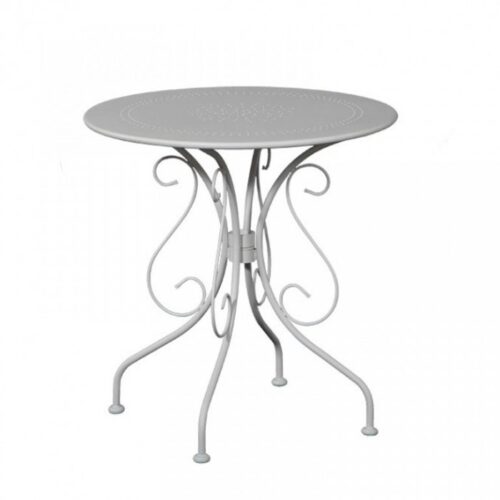 Bastenski sto okrugli moka beli