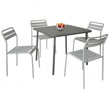 Baštenski set sto i stolice sivi