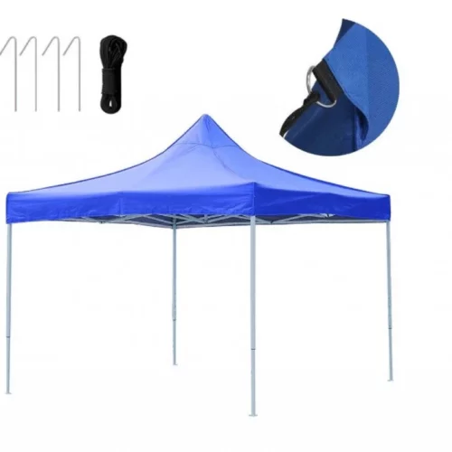 Paviljon Sa Mehanizmom 3x3m Plavi i Beli