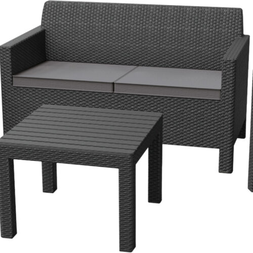 Baštenski set Orlando sa malim stolom, Grafit